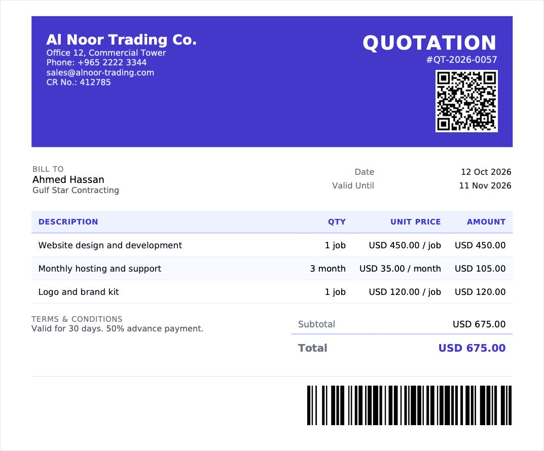 Example: Free Quotation Generator
